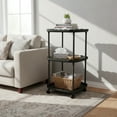 thumbnail image 2 of Mobile Bedside Table, 36x36x64cm Rolling Side Table with Wheels, Multi-Functional Mini Table for Sofa, Bedside, or Living Room Use, Easy Assembly, 2 of 6