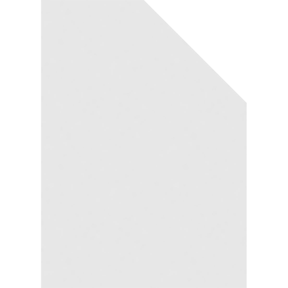 38"W x 42"H Half Octagon Top Left Surface Mount PVC Gable Vent: Non-Functional, w/ 3-1/2"W x 1"P Standard Frame