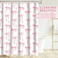 thumbnail image 3 of Dznils Juegos de Alfombra y Cortina de Ducha con Lazo Rosa, Juegos de Cortinas de Baño de Tela Moderna de 16 Pzas, 72 "x 72", 3 of 11