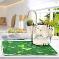 thumbnail image 5 of FREEAMG Patrick's Day Clover Dish Drying Mat for Kitchen, 18 x 24 Inch Microfiber Absorbent Dish Drying Pad, Machine Washable Kitchen Counter Protect Mats, 5 of 7