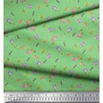 thumbnail image 3 of Soimoi Green Cotton Poplin Fabric Leaf Floral Print Fabric by Yard 56 Inch Wide, 3 of 3