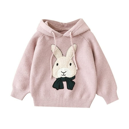 

Toddler Sweater Girl s Hoodies Long Sleeve Pullover Kids Cute Rabbit Pattern Sweater Long Sleeve Pull Brushed Sweater Knitted Sweater Boys Hoodies Size 10 12(Color:Red Size:12-18 Months)