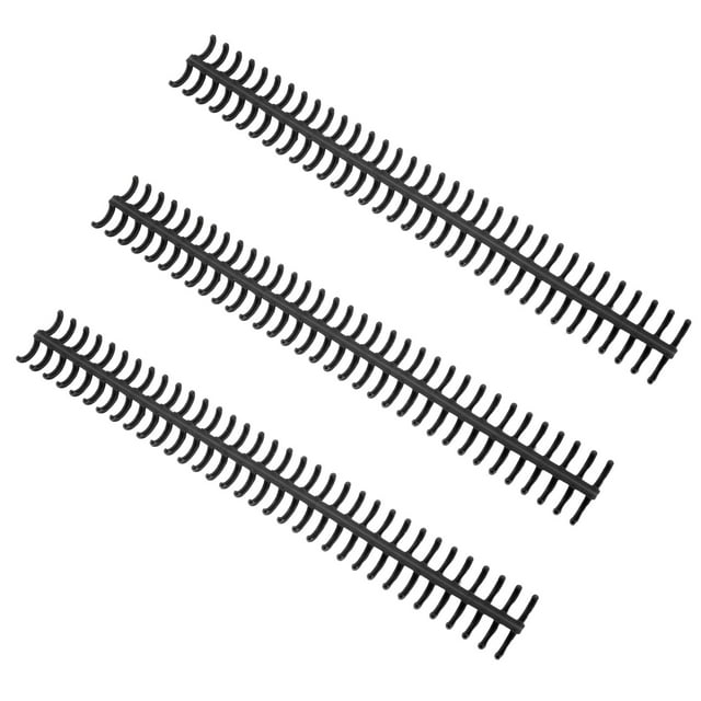 Plastic Binding Spine, Loose Leaf Rings Detachable Good Gloss Easy To Install For Home Or School Use Black