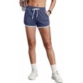 thumbnail image 4 of Women's Shorts Athletic Running Short with Pockets Gym Workout Shorts (Dark Blue XL), 4 of 5