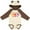 Natural & Brown w Ears, variant on Inktastic Jelly Bean Jesus Boys or Girls Long Sleeve Baby Bodysuit