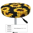 thumbnail image 2 of Goofa Sunflower 6 Printed Stool Covers Round, Waterproof Round Bar Stool Covers Anti-Slip Round Bar Stool Seat Cover with Elastic Bands Durable -12 inch, 2 of 7
