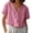 j23-Pink, variant on Women Blouse Casual Summer Solid Color Short Sleeve V Neck Button Up Versatile Crop Shirts Ladies Fashion Loose Fit Lightweight Comfortable Breathable Soft Daily Tops,XXL