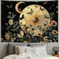 thumbnail image 2 of GOSMITH Floral Plants Tapestry Sun and Moon Tapestry Retro Botanical Flowers Butterfly Tapestry Black Starry Sky Wall Tapestry Vintage Boho Aesthetic Tapestry Wall Hanging for Bedroom Painting, 2 of 6
