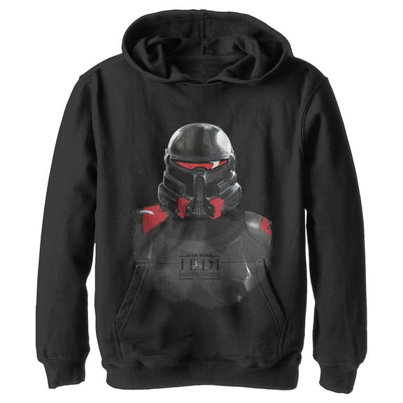 Boy's Star Wars Jedi: Fallen Order Purge Trooper Watercolor  Pull Over Hoodie Black X Large