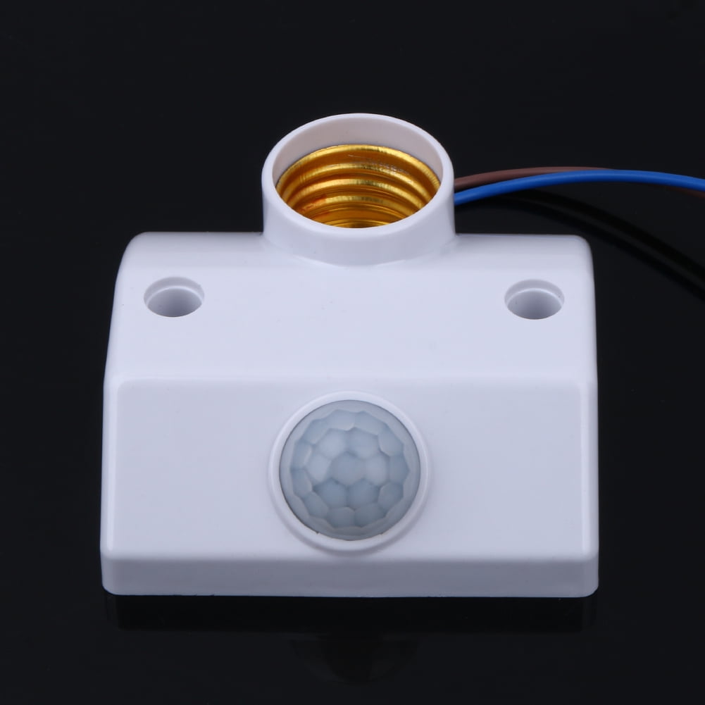 Whitelotous E27 220V Infrared Motion Sensor Automatic Light Lamp Holder Switch New