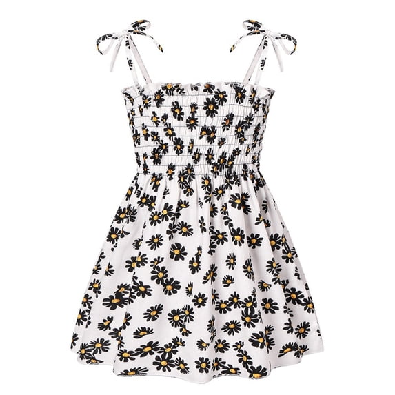 Toddler Baby Girls Summer Floral Dress Sleeveless Princess Party Casual Holiday Dress Beach