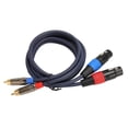 thumbnail image 2 of Cable dual XLR a RCA Conector profesional chapado en oro de 24K 2 XLR hembra a 2 RCA macho Cable de sonido HiFi 3 m/9,8 pies, 2 of 5