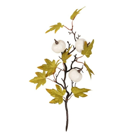 

NEGJ Autumn Thanksgiving Cuttings Pumpkin Maple Leafs Home Table Decorations Eucalyptuss Maple Leaf Props Toddler Food Picks