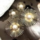thumbnail image 2 of Large Sunburst Pearl Drop Earrings Studs Exquisite Pearl Dangle Earrings for Women Girls, 2 of 4