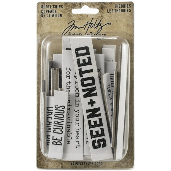 Idea-Ology Chipboard Quote Chips 47/Pkg-Theories
