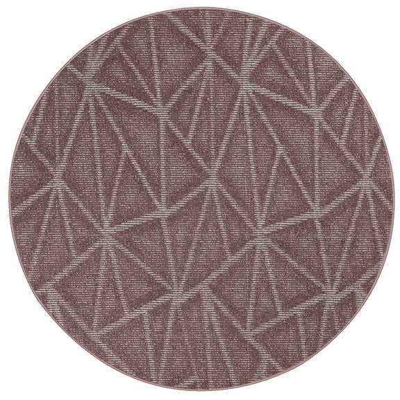 Furnishmyplace Modern Indoor/Outdoor Commercial Rug - Purple, Refine Area Rugs 6' Round