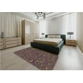 thumbnail image 4 of Ahgly Company Indoor Round Patterned Army Brown Area Rugs, 7' Round, 4 of 6