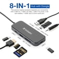 thumbnail image 3 of Hub USB-C Verbatim 8 en 1, 100 W PD, HDMI, lector de tarjetas SD, 3 of 9