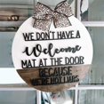 thumbnail image 5 of Front Door Sign Welcome Decoration Whimsical Cow Bow Design Wooden Door Sign Charming Rustic Welcome Pendant for Home, 5 of 5