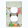 thumbnail image 2 of Metal Light Switch Plate Cover Cute Chihuahua Flower Crown Green DOG018, 2 of 13