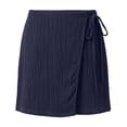 thumbnail image 2 of Xucatan Womens 5 Inch Shorts, Solid Elastic Waist Casual Bottoms, Pocket Pull On Short Pants, Summer Relaxed Fit Shorts Gift, 2 of 6