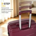 thumbnail image 6 of Travelhouse 3-Piece Hardside Luggage Set - Lightweight Spinner Suitcase with TSA Lock,Wine Red, 6 of 12