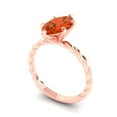 thumbnail image 2 of 2 ct Marquise Cut Simulated Red Diamond Solitaire Engagement Ring for Women in 18K Rose Gold, 2 of 5