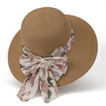 thumbnail image 6 of XINPING Women's Beaded Straw Sun Hat, Wide Brim UV Protection Beach Vacation Hat with Colorful Bead Detail for Stylish Summer Wear and Travel, 6 of 6