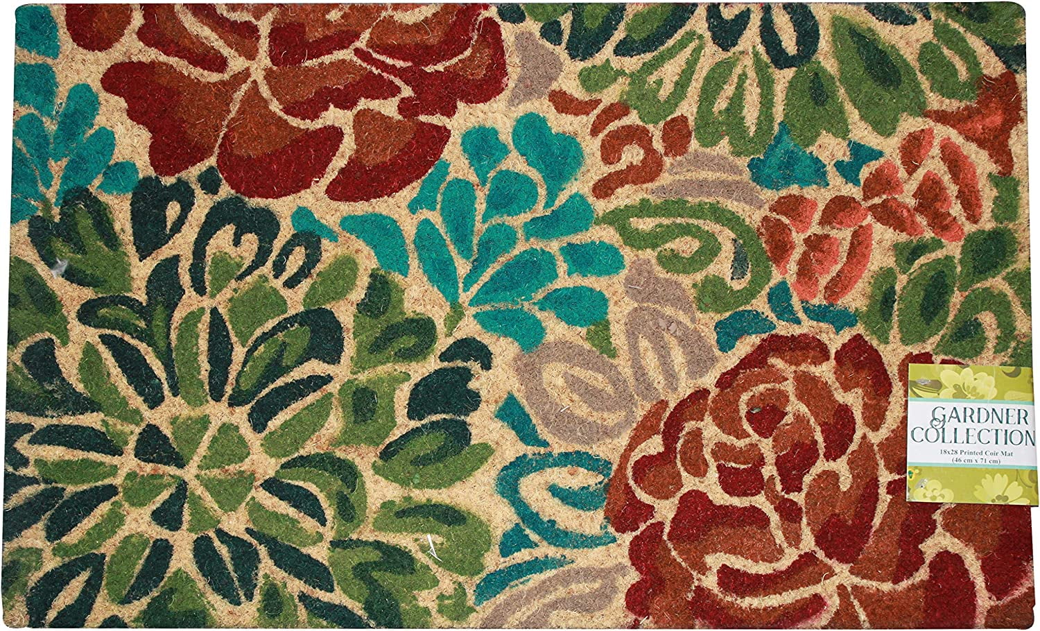 Printed Coir Outdoor Doormat, Welcome Mat, Beautiful Gardner Collection 18"x28" - Picture 8 of 10