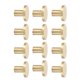 thumbnail image 4 of Paquete de 12 pomos dorados para gabinete, de aleación de zinc, para cajones, con tornillos y destornillador., 4 of 14