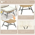 thumbnail image 2 of RADIATA 4 Pieces Beige Boho Outdoor Patio Furniture Sets with 2 Pcs Egg Chairs and 2 Ottomans, 2 of 9