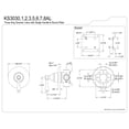 thumbnail image 5 of Kingston Brass KS3030AL  Single-Handle Three-Way Diverter Valve with Round Trim Kit, Matte Black, 5 of 9