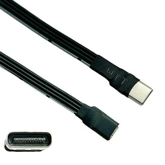 USB C Charging Cable ​90 Degree USB C Male to Female Cable ​Data 480Mbps