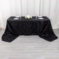 thumbnail image 3 of Efavormart 90"x156" Black Metallic Fringe Shag Tinsel Rectangle Polyester Tablecloth For Catering Wedding Party Decorations, 3 of 11