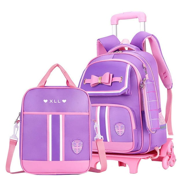 Mochila con ruedas MITOWERMI para niñas, mochilas escolares