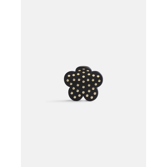 No Boundaries Studded Flower Hair Claw Clip, Black, Women's