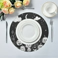 thumbnail image 3 of WOBOGO Pumpkins City Round Placemats Set of 6 Heat Resistant Washable Kitchen Table Decorations 15.4in, 3 of 7