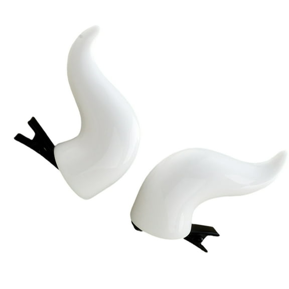RYUJNDK 2PCS Devil Horn Hair Clip Set for Adult Kids Novelty Dark Series Horn Side Clip Halloween Party Costume Hairpin All Age