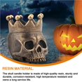 thumbnail image 2 of Corona Calavera Candelero Resina Calavera Candelabro Decoración Horrible Calavera Candelabro Artesanía Esqueleto Candelabro Estante Para Comedor Sala Bar Hogar Yuarrent HA027867-02, 2 of 7