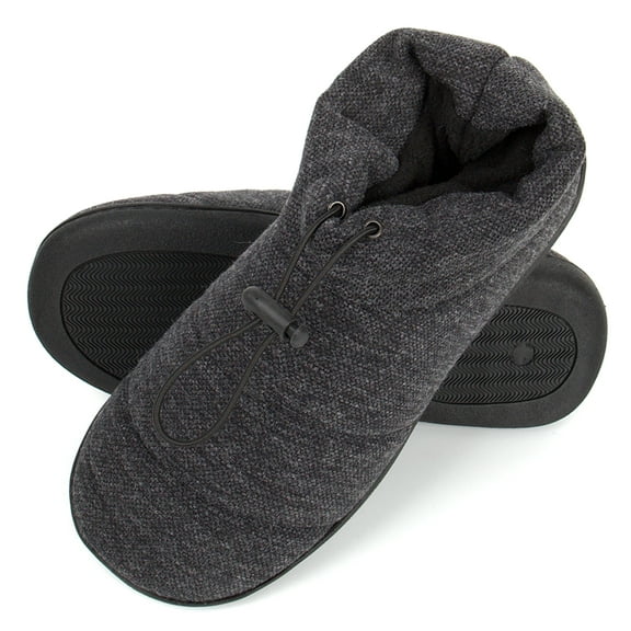 Hanes Mens Slipper Boot House Shoes with Memory Foam Indoor/Outdoor Sole