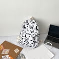 thumbnail image 3 of Fashion Backpack Butterfly Print Oxford Student Rucksacks for Travel (Black), 3 of 10