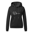 thumbnail image 2 of Gibobby Sudadera mujer, Sudadera con capucha de forro polar para mujer, ligeras, con bolsillo(Negro,G), 2 of 3