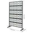 thumbnail image 4 of Outdoor Indoor Metal Privacy Screen Panels Divider Freestanding Mount,Black,Screw-In Installation,44.49X19.68X71.26in, 4 of 26