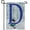 Monogram D, variant on America Forever Winter Monogram Letter Y Garden Flag Vertical Double Sided 12.5 x 18 inches Snowman in Winter Holiday Seasonal Decor for Outdoor, Yard, Porch, Let it Snow Garden Flag