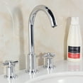 thumbnail image 2 of Adorer 3 Hole Bathroom Faucet, 2 Handle 8 inch Widespread Bathroom Sink Faucet Chrome, Basin Faucet Mixer Taps, 2 of 3
