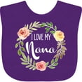 thumbnail image 3 of Inktastic I Love My Nana- Flower Circle Boys or Girls Baby Bib, 3 of 4