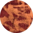 thumbnail image 1 of Ahgly Company Indoor Round Abstract Orange Modern Area Rugs, 6' Round, 1 of 4