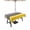 Yellow, variant on Outdoor Tablecloth with Umbrella Hole, Yellow Grey Spillproof Waterproof Outdoor Table Cover, Vintage Stripe Farmhouse Wood Grain Ombre Patio Tablecloths for Party Picnic Camping, Rectangle 60"x120"