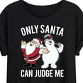 thumbnail image 3 of Frosty The Snowman - Christmas - Only Santa Can Judge Me - Women's Oversized T-Shirt, 3 of 5
