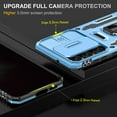 thumbnail image 5 of Samsung Galaxy S24 FE Case with Lens Protection, Samsung Galaxy S24 FE Ring Holder Cover with Camera Cover & Kickstand Military Grade Shockproof Heavy Duty Support Magnetic Car Mount Holder, Lightblue, 5 of 7